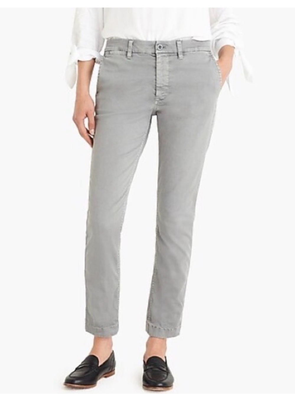 J Crew High Rise Slim Boyfriend Chino Pants Olive  Green Size 29